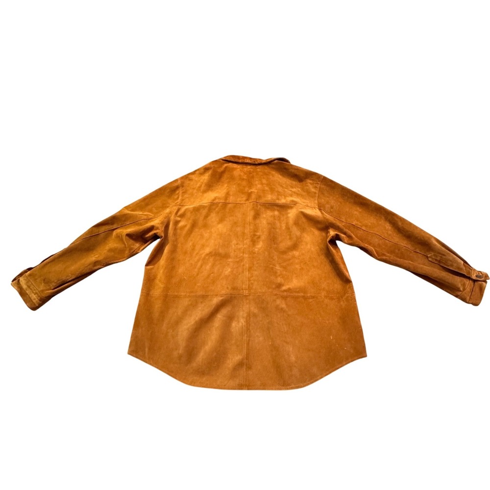 Crossing Pointe‎ Suede Leather Button Down Shirt … - image 2